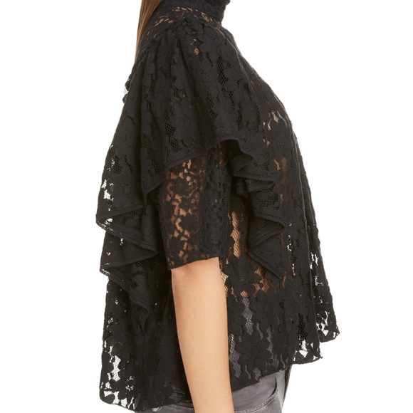 Isabel Marant étoile black lace top perfect French design size 38 (US size 6-8) - Picture 4 of 12